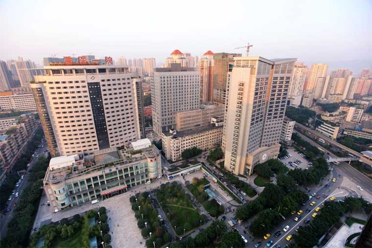 重庆医科大学附属第一医院外景鸟瞰图